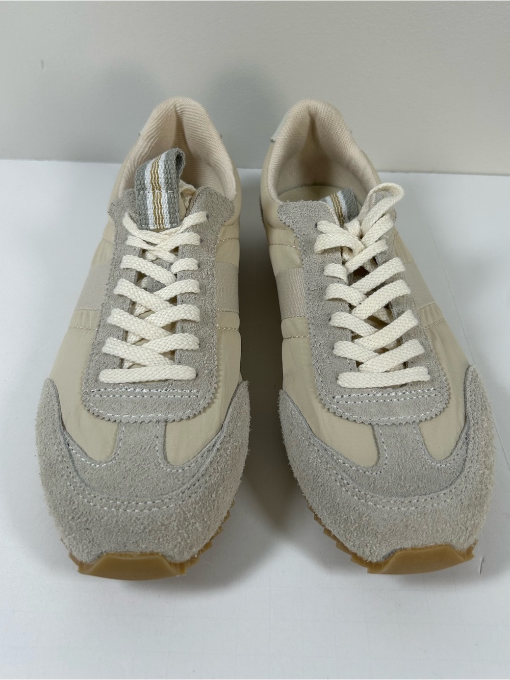 SeaVees Men's Wilcox Low Profile Trainer Neutral Beige Retro Runner Sneakers